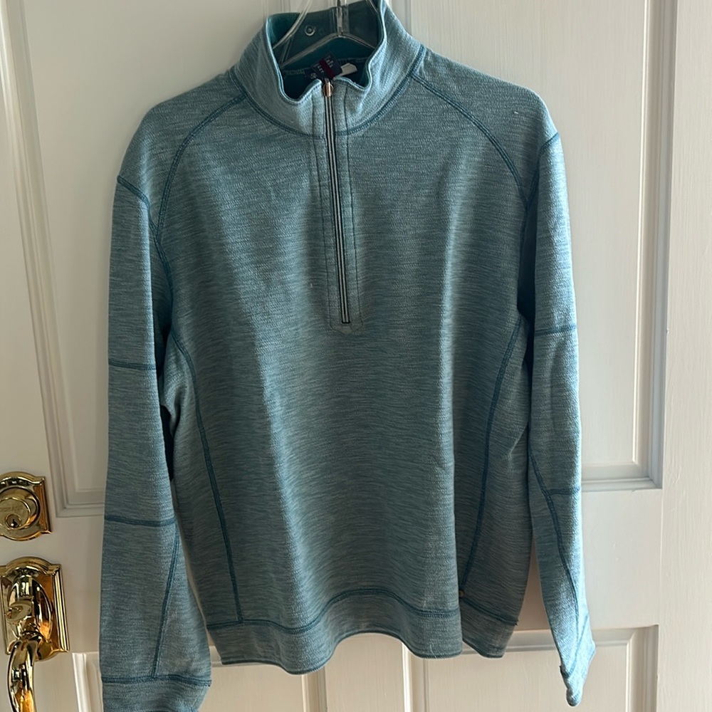 Tommy Bahama mock turtle. Blue. Size L